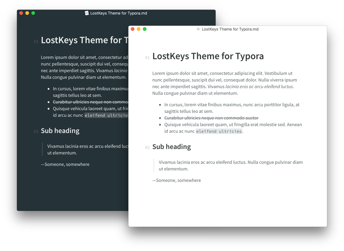 Preview of Lostkeys theme