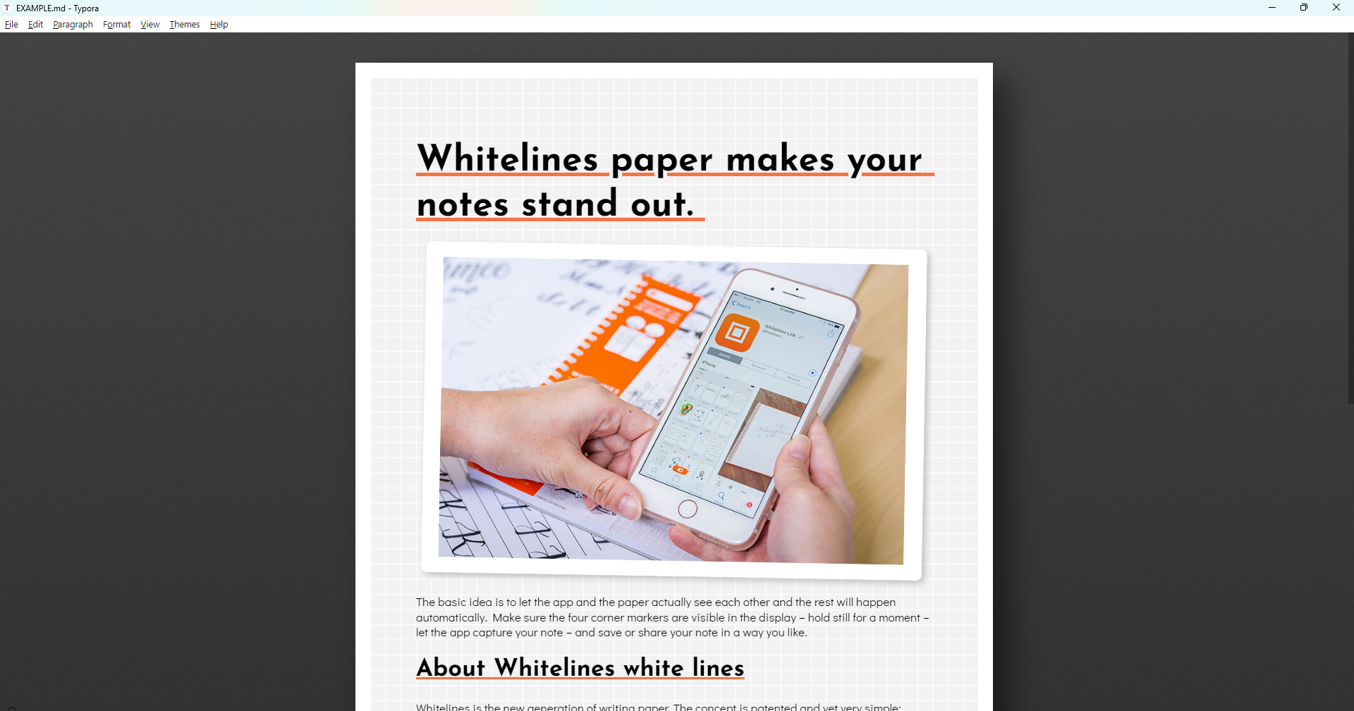 Whitelines fullscreen
